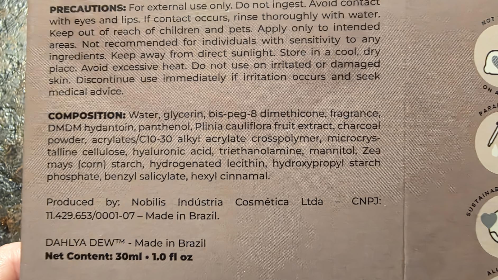 Dahlya Dew Jabuticaba Radiant Renew Face Serum | Antioxidant Brightening | Brazilian Skincare | Smooths, Evens & Hydrates | Anti-Aging & Soothing | Promotes Skin Renewal | 30ml | Made in Brazil