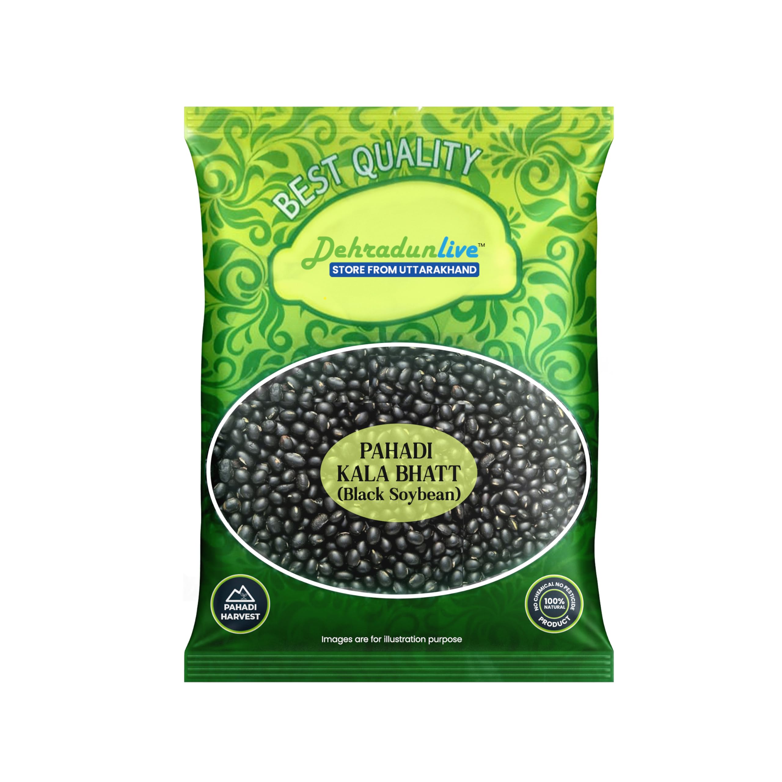 Dehradun Live - Pahadi Kala Bhatt/Black Soyabean/Black Bhatt ki Dal/Black Beans/High Protein Soyabean/Unpolished Healthy & Tasty 950gms (B0CSWMGNLY) Amazon Price History, Amazon Price Tracker