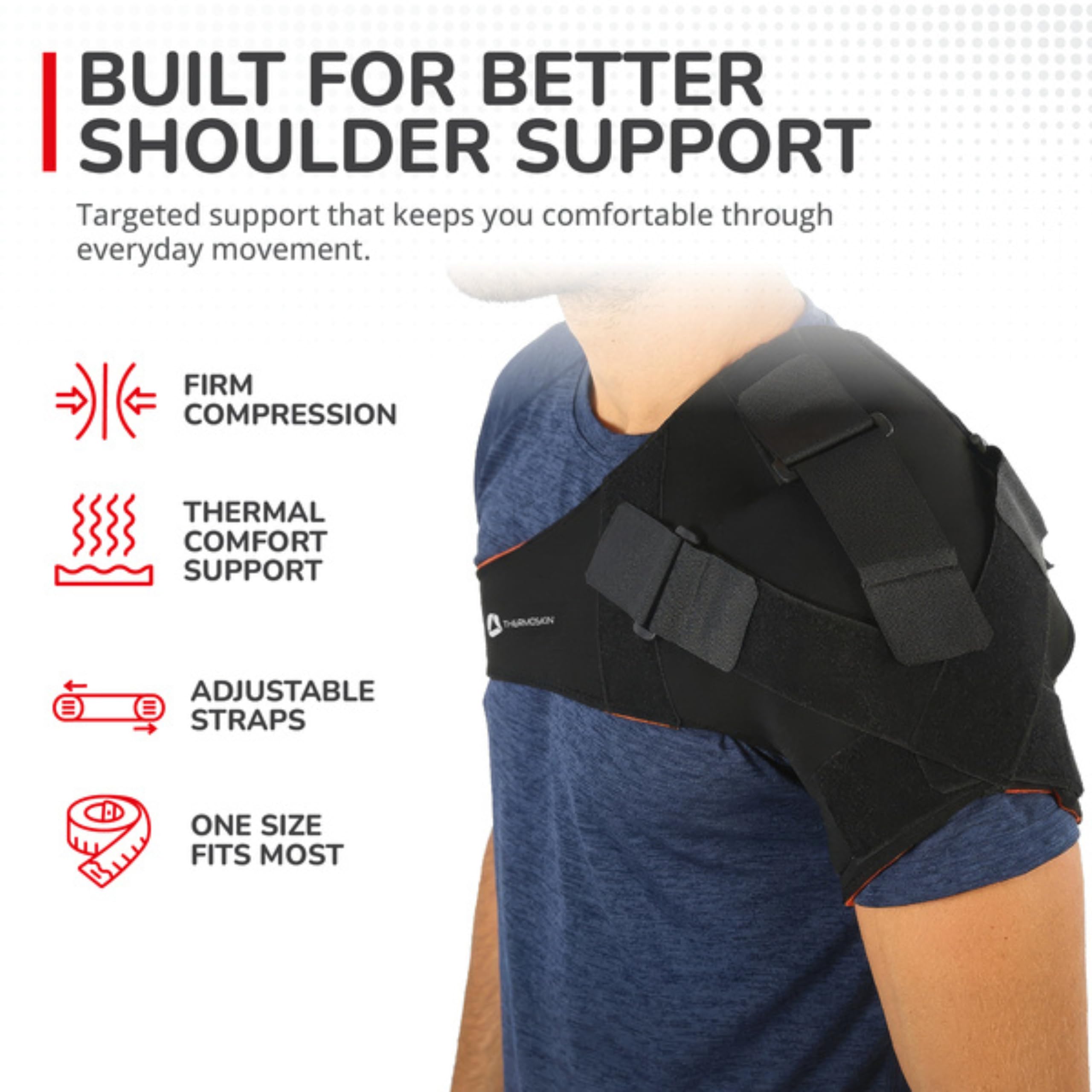 Amazon.com: Thermoskin Adjustable Shoulder with V-Stabiliser OSFM