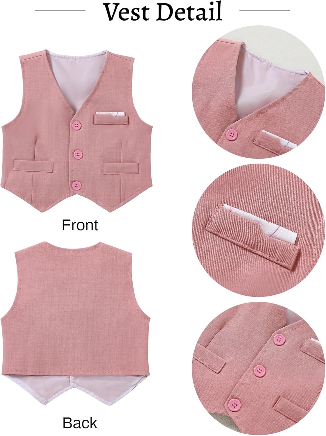 nilikastta Toddler Baby Boy Clothes Suit Gentleman Wedding Outfits Formal Dress Shirt/Bowtie/Vest/Suspender Pants 1-9 Years - Image 5