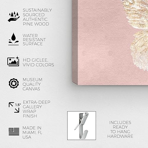 Miniatura 4 de The Oliver Gal Artist Co. Fashion and Glam - Arte de pared de 2 paneles con diseño de mariposa dorada brillante y rosa rubor de Oliver Gal, arte de