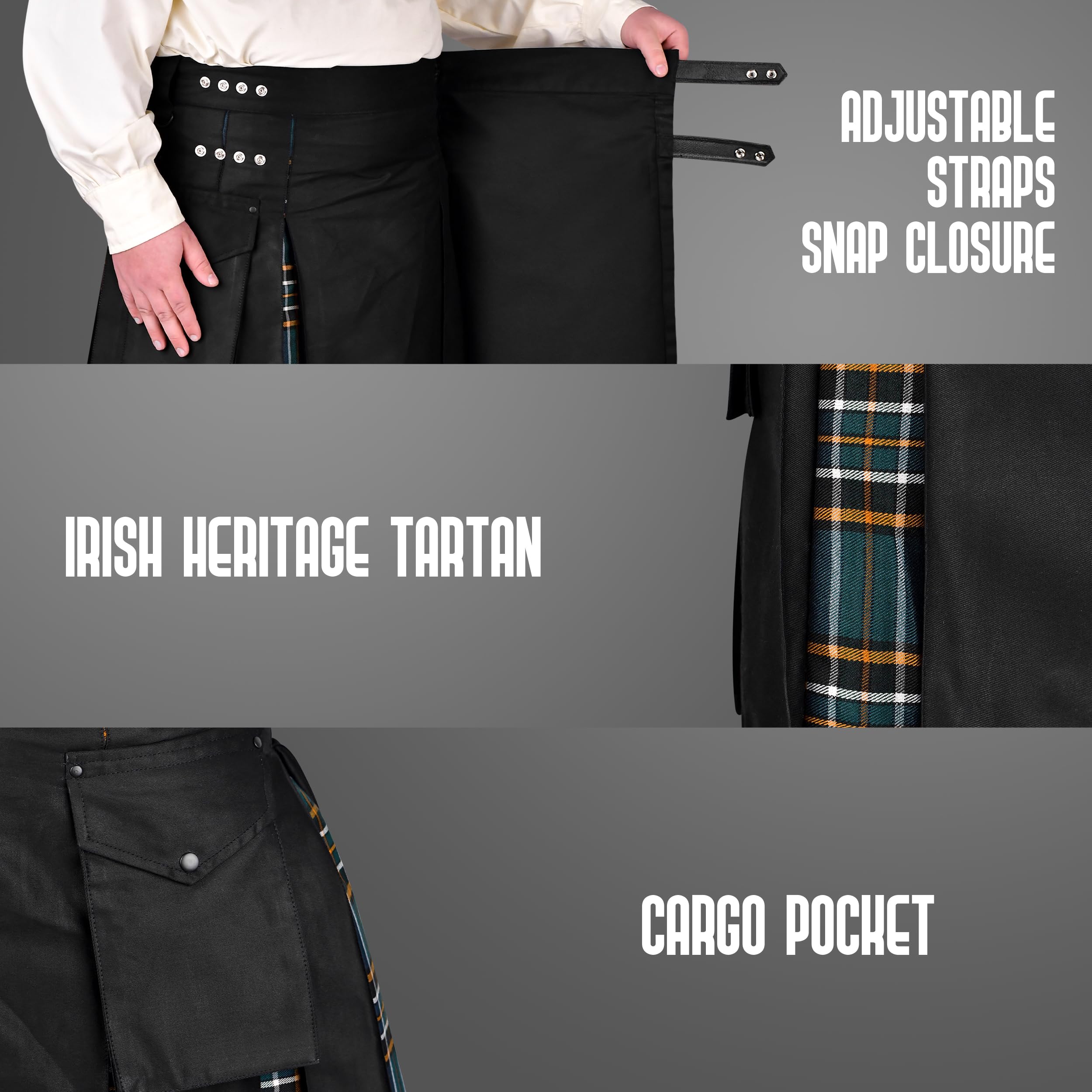 Herren Hybrid Kilt Kilt (1er Pack)