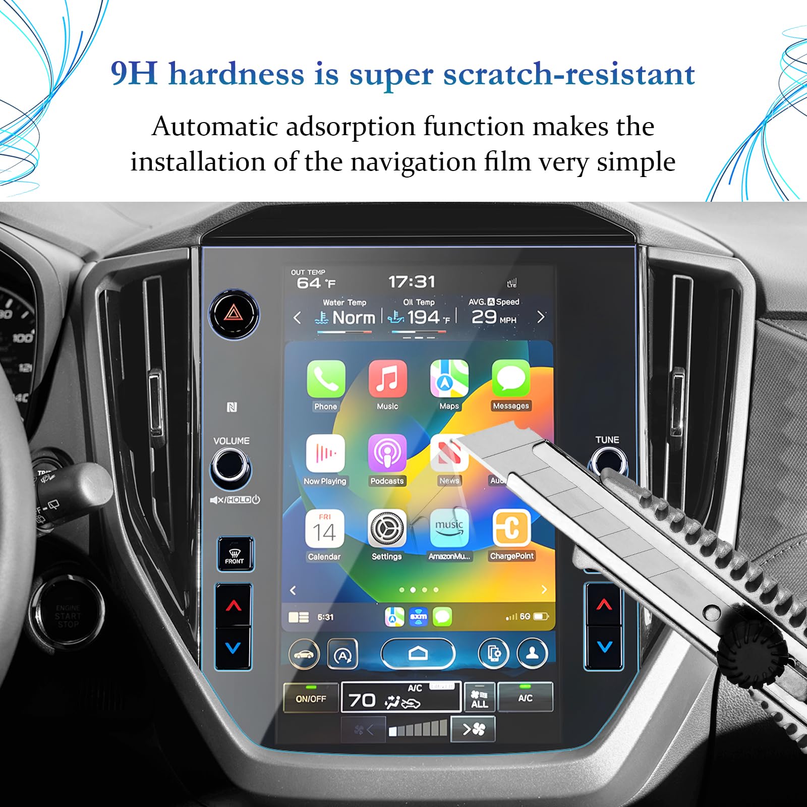 Pellicola Protettiva Opaca Upscreen Per Subaru Forester 2022-2024 – Antiriflesso E Anti-impronte Per Schermo Da 8" - 5