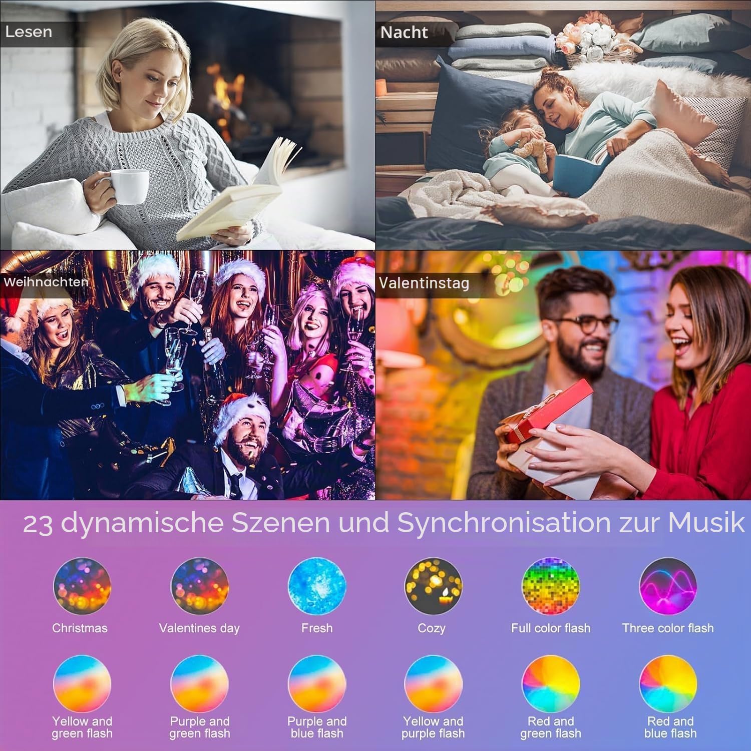 Smart LED Einbaustrahler Flach 8W LED Spots 230V, IP44 Bad Einbauleuchten 68mm Kompatibel mit Alexa, Warmweiß & RGB Bluetooth Deckenspots Farbwechsel für Wohnzimmer Schlafzimmer Küche, 6er Set