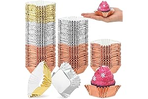 Layhit 600 Pcs Square Mini Foil Cupcake Liners: Perfect for Baking and Party Supplies