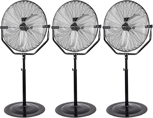 Miniatura 15 de Plexon Ventilador de pedesal de alta velocidad de 30 pulgadas, ventilador de pie industrial resistente, metal comercial para exteriores, para
