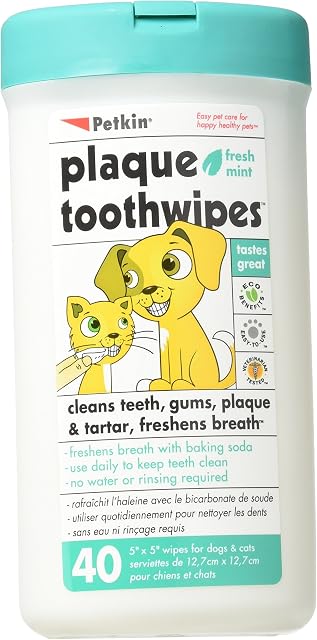 Petkin Toothwipes Dogs/Ca Size 40ct Toothwipes Dogs/Cats 40ct