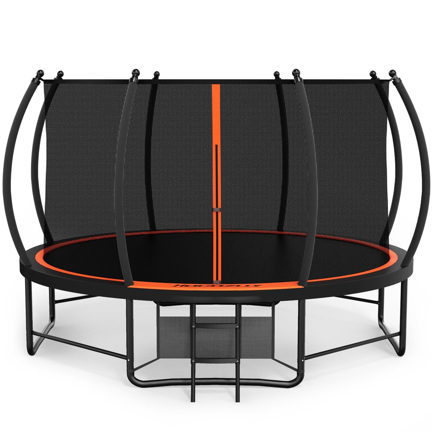 Outdoor Trampoline 12FT 14FT 16FT, Recreational Trampoline with Enclosure, Reinforced Trampolines with Thickened Pole & Non-Slip Wider Ladder