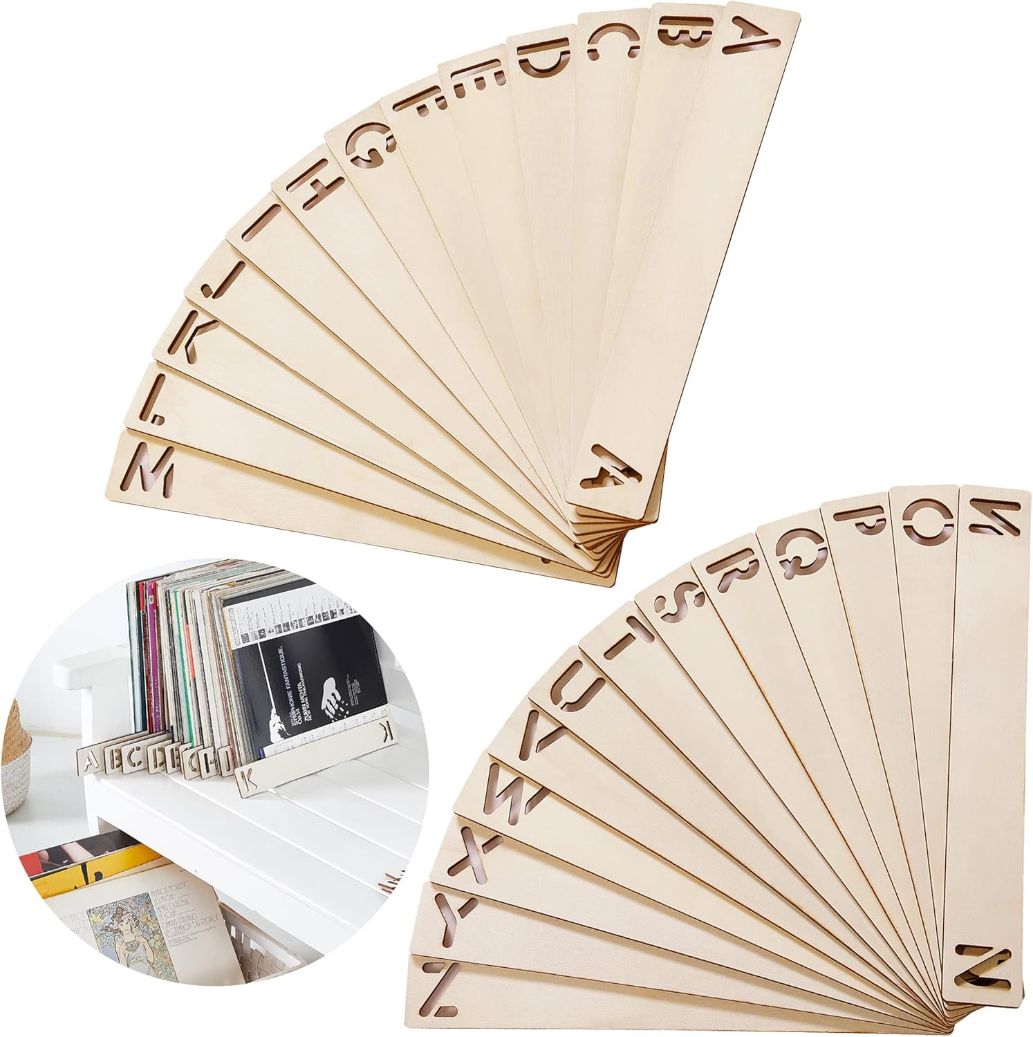 Vinyl Record Dividers 26 Pieces LP Alphabetical az