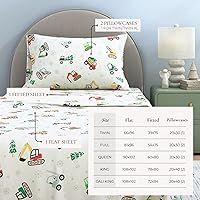 Vista 31 de Great Bay Home Christmas Flannel Sheet Set Full Size - 100% Turkish Cotton, Double-Brushed, Winter Bed Sheets - Ultra-Soft, Cozy, 4-Piece Holiday