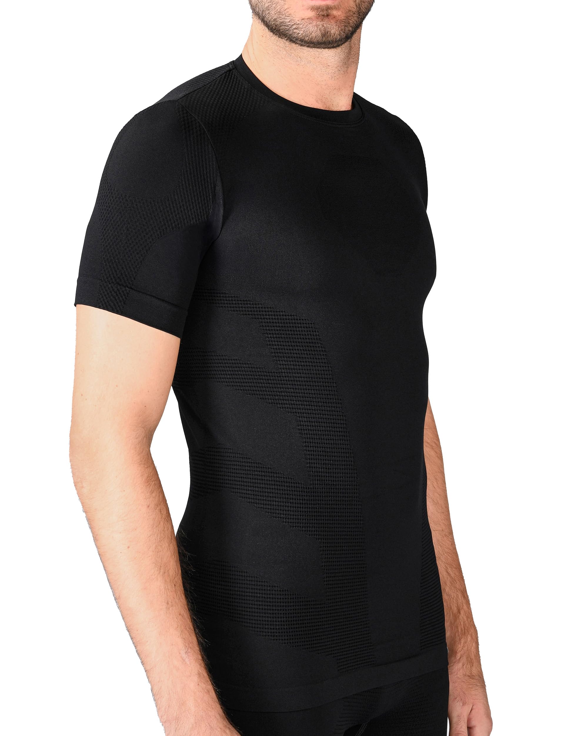 Iron-Ic - T-Shirt Uomo Maniche Corte I-Soft Seamless con Tessuto Thermo Dry - Fitting Slim per Sport Outdoor e Indoor - Art. 201775