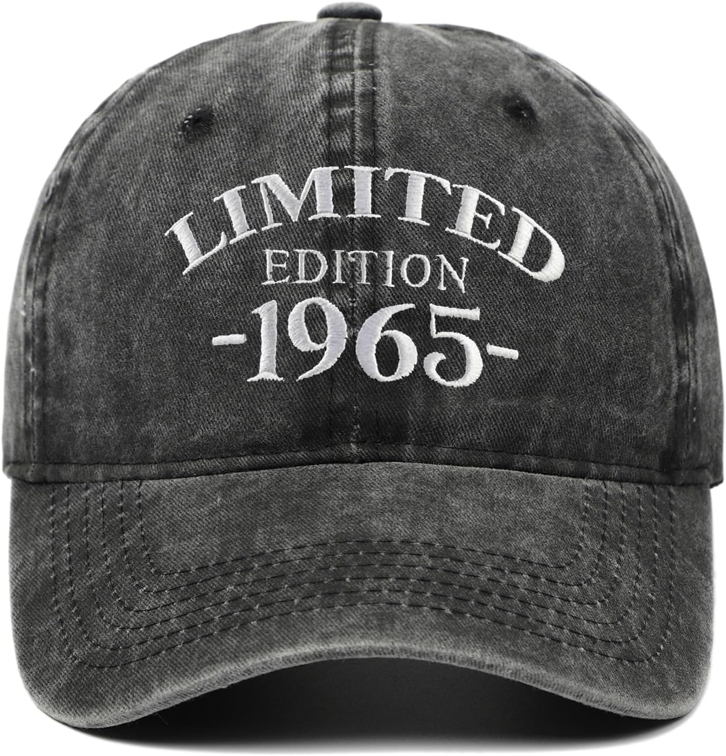 Vintage 1964 1965 1984 75th 70th 80th Limited Edition Adjustable Embroidered Baseball Cap One Size-Medium 1965-black