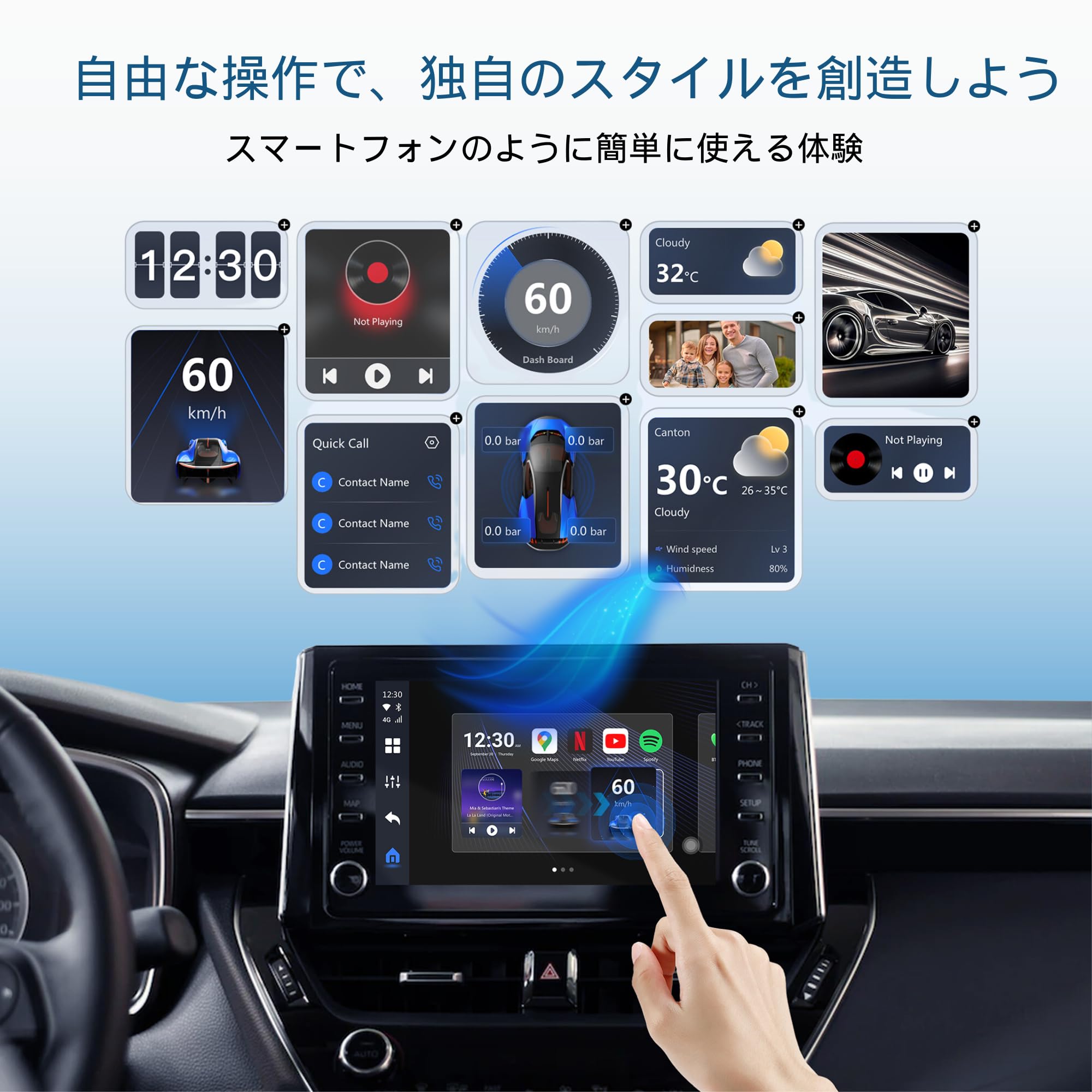 Amazon.co.jp: KULU BOX K3 Android12 ワイヤレスCarPlay
