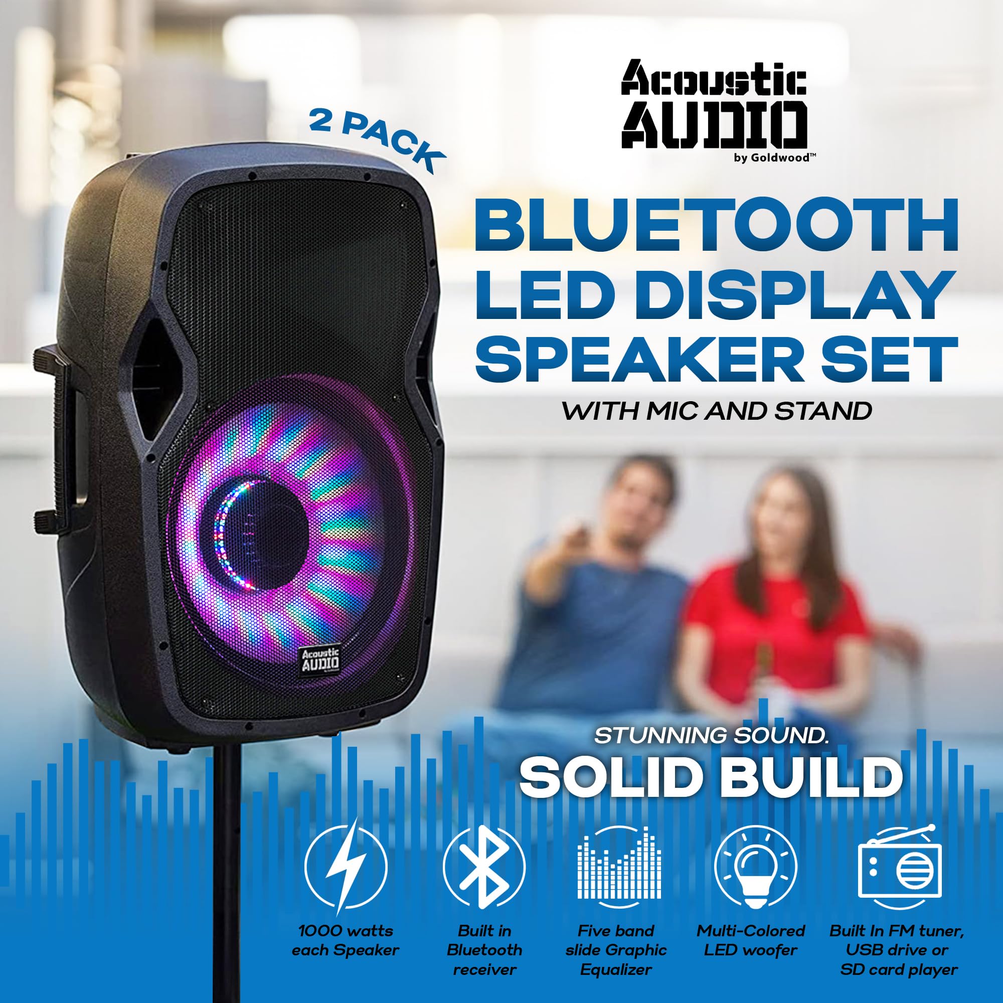 Acoustic Audio by Goldwood 1000W Bluetooth Speaker - Dettaglio