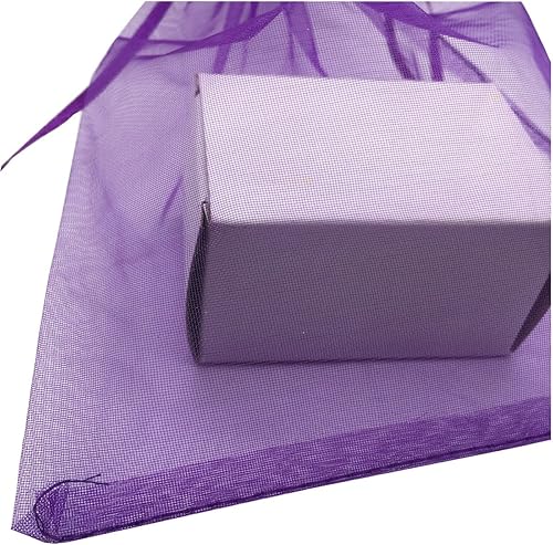 Miniatura 5 de 100 bolsas de organza con cordón de 6 x 9 pulgadas, bolsas de regalo para joyas, fiestas, bodas, regalos (6 x 9, morado)