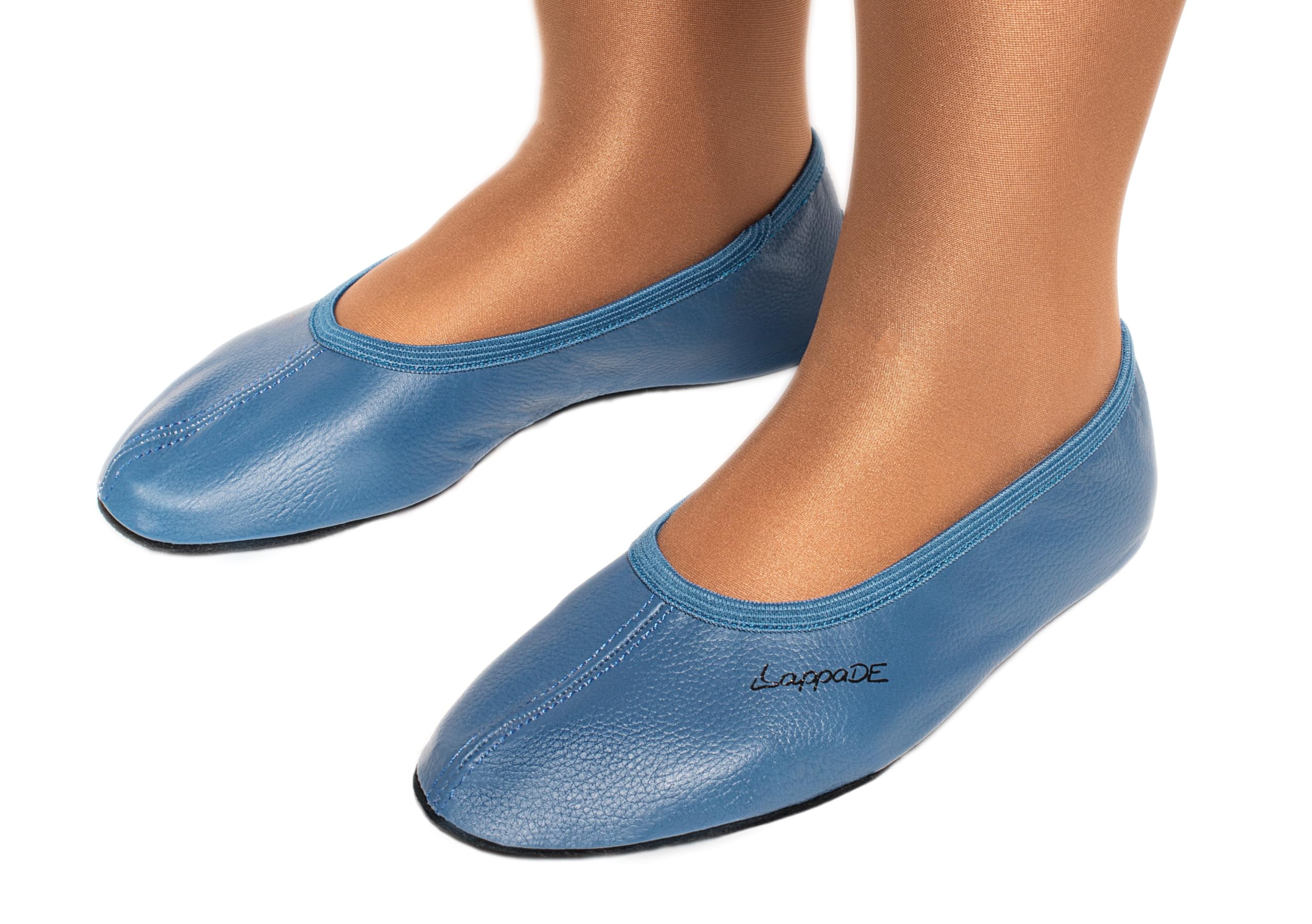 Lappa.de Nero, Bianco, jensblau, Rosa, Lilla, Rosso Scarpe da Ginnastica, Scarpette da Ballo, Turnschläppchen con Suola in Cuoio lappade TGL 28-46