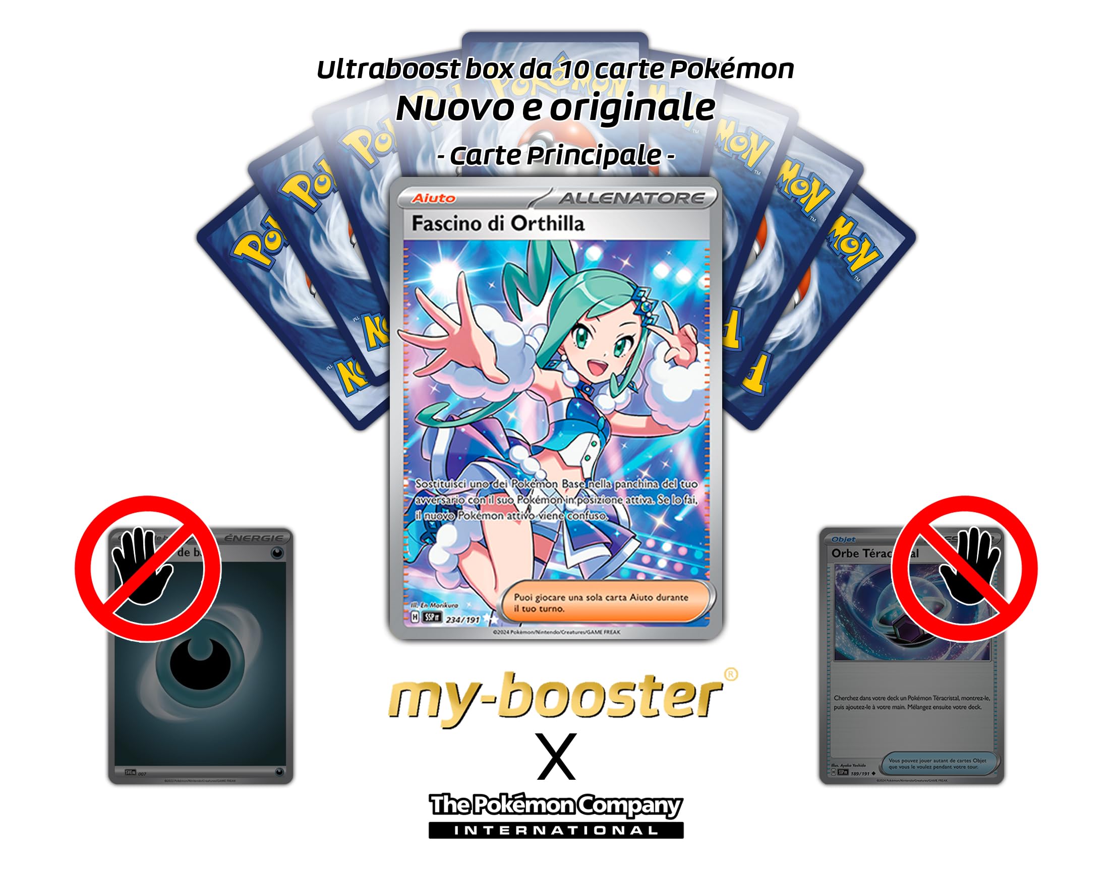 my-booster Fascino di Orthilla 234/191 Allenatore Full Art Secreto X Scarlatto e Violetto 8 - Scintille Folgoranti
