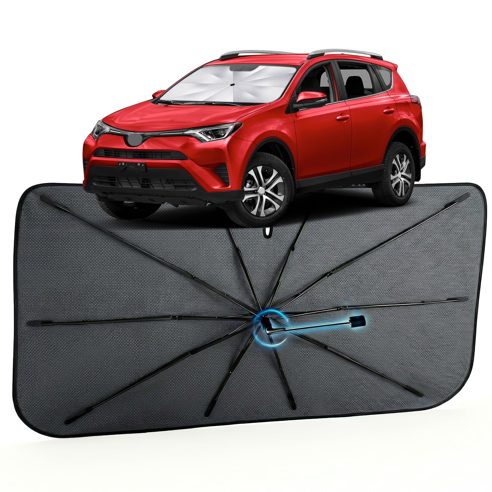 Car Windshield Sun Shade Umbrella for Toyota RAV4 2013-2018, 1:1 Fit