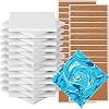 Ceramic Tiles for Crafts, GOH DODD 24 Pack Unglazed Blank Coasters Paint Your Own Coasters White Tiles with 24 Cork Backings for Alcohol Ink, Painting, Acrylic Pouring, Square, 4 Inch