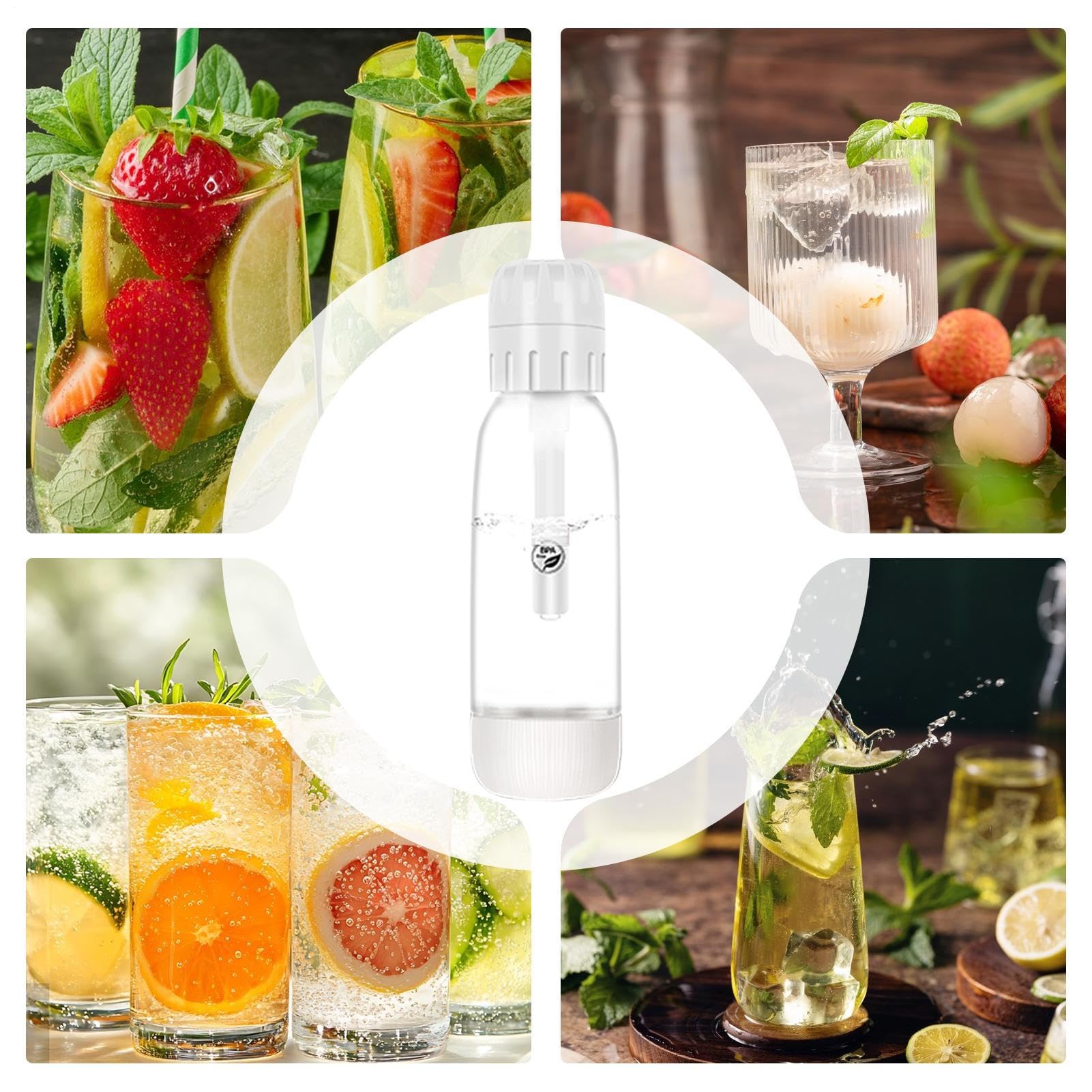 Macchina per l'acqua frizzante - Macchina per bevande gassate | Dispositivo portatile per fare bolle con bottiglia per cucina domestica, cocktail bar, viaggi, bevande per feste e preparazione