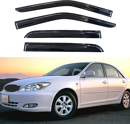 Miniatura 266 de KPY Moldura deflectora de viento con protección contra la lluvia compatible con Mazda 6 Sedan 2004-2013, 4 unidades, para ventana lateral