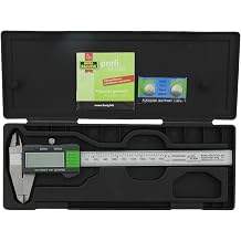 BURG-W CHTER Digital caliper with transport box measuring accuracy 0.01 mm RECISE PS 7215 gray / green