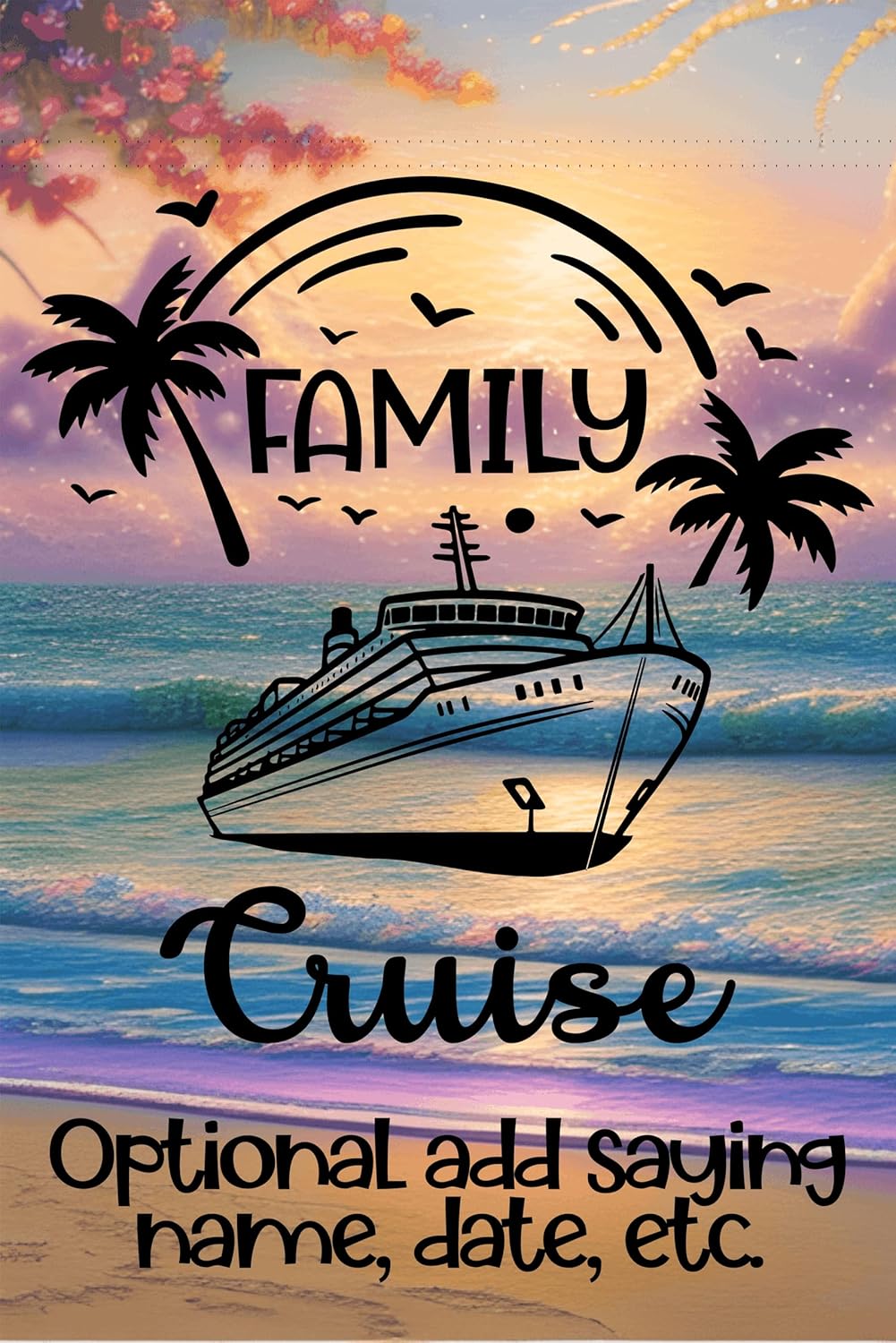 Personalized Custom Family Cruise Magnetic Door Sign Banner, Large Ship Door Decoration for Stateroom, Vacation, Birthday, Anniversary, Holiday, Flag Magnet