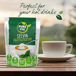 Pure Via Stevia Sweetener 1 kg | Sugar Free and Gluten Free, Zero Calories