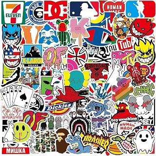 Cool Brand Stickers for Adults,for Teenagers 101 Pack Decals for Laptop Computer Skateboard Water BottlesWaterproof Vinyl Stickers Pack for Laptop, Skateboard, Luggage