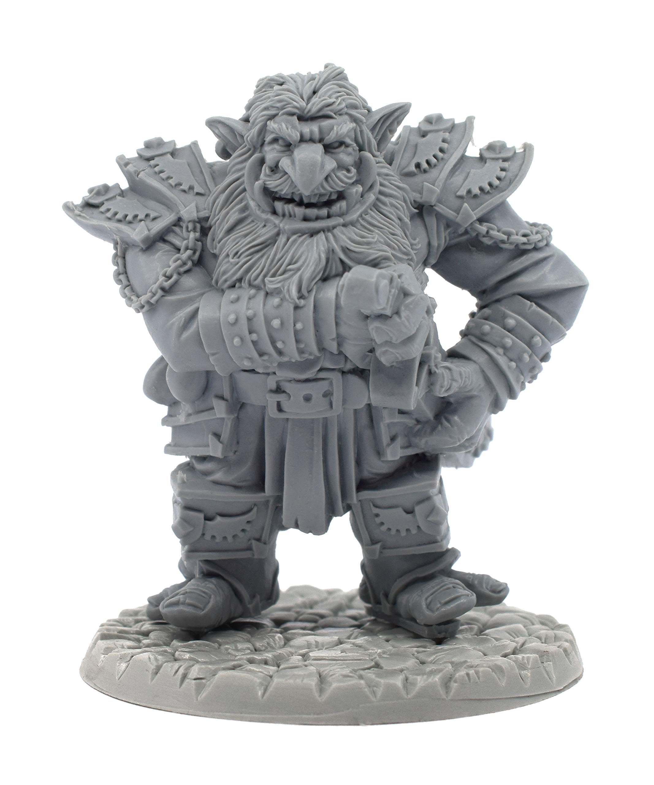 Stonehaven Miniatures Figura in miniatura del capitano dei Troll, 100% resina di uretano, altezza 67 mm, (per giochi di guerra da tavolo in scala 28 mm), prodotto negli Stati Uniti