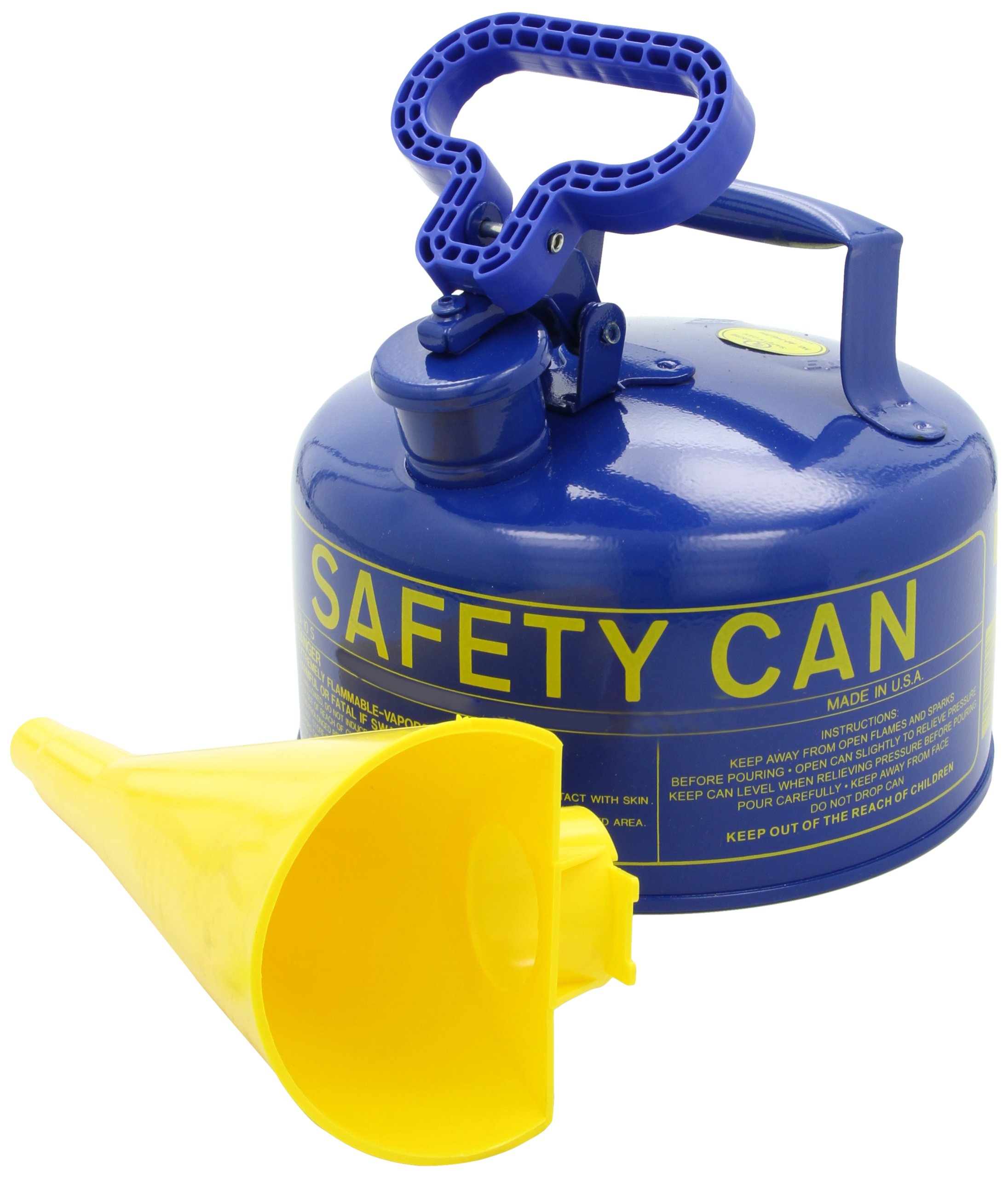 Eagle Type I Galvanized Steel Safety Can with Funnel 1 gallon UI-10-FSB 1