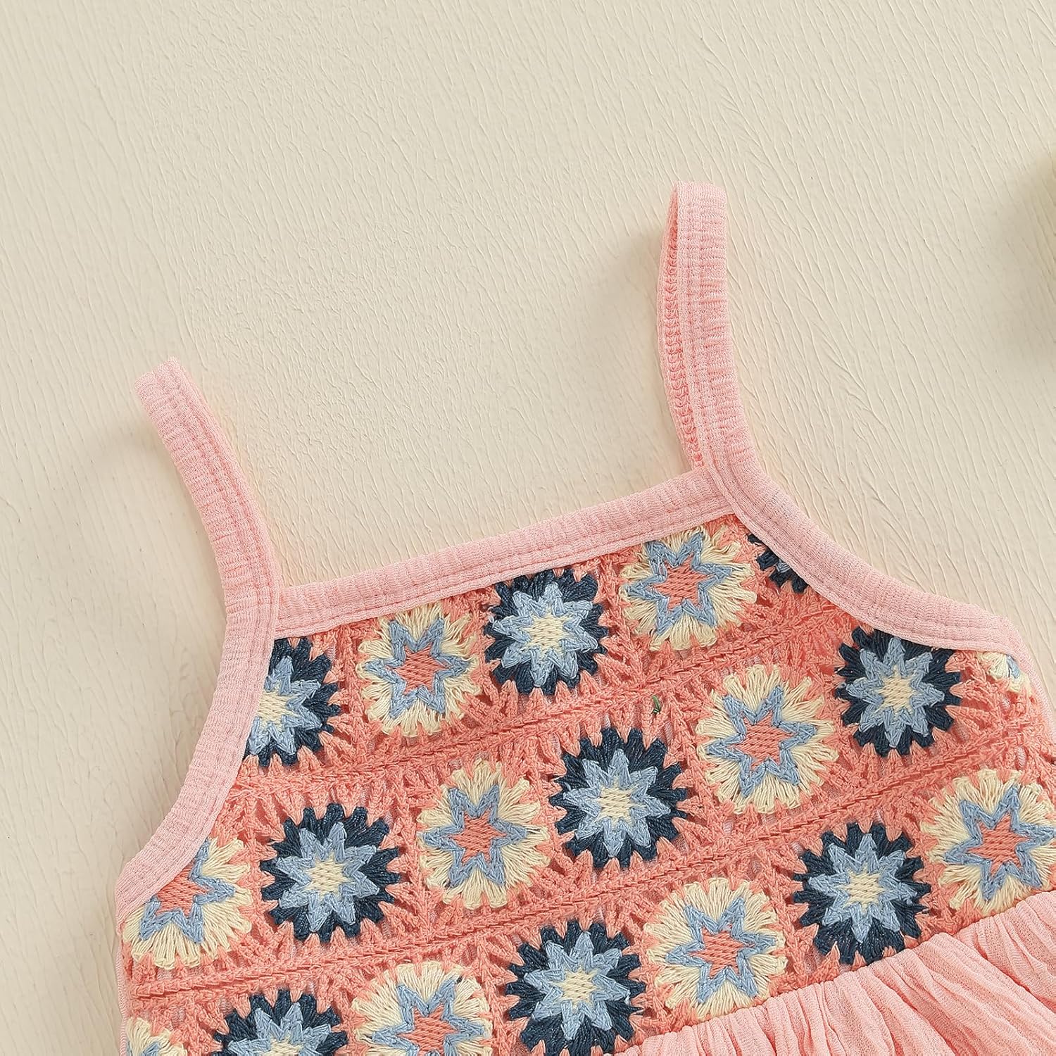 Toddler Baby Girl Crochet Outfit Floral Ruffle Camisole Tank Tops Tassels Linen Shorts Set 2Pcs Kid Boho Summer Clothes Pink 12-18 Months image 4 of 6 B0F7XXG6WX