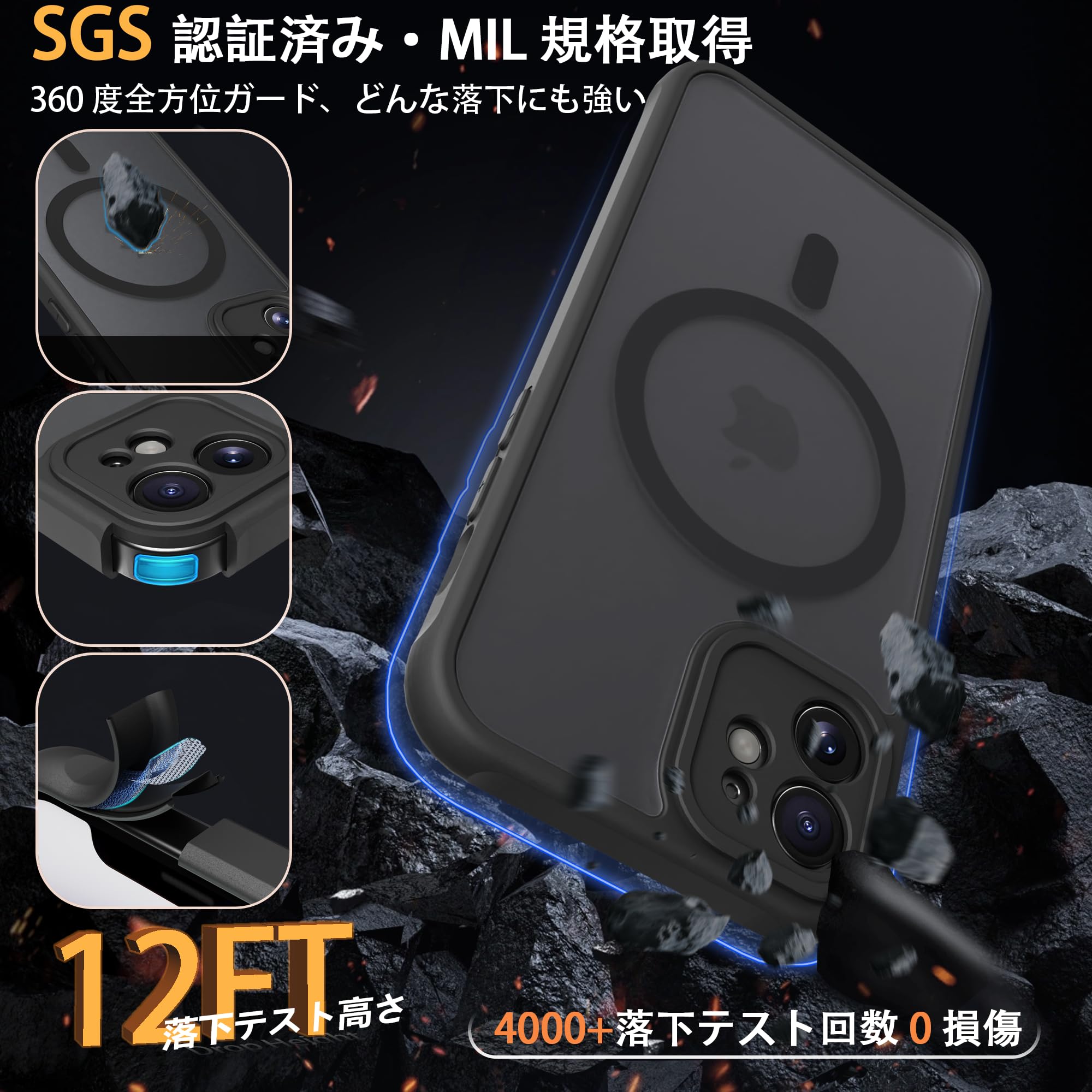 Amazon.co.jp: iPhone 12mini ケース 半透明 MagSafe対応 iphone12ミニ