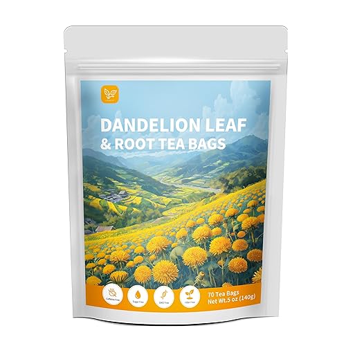 Miniatura 8 de Bolsas de té de hoja y raíz de diente de león orgánico, té de raíz de diente de león tostado, sin cafeína, bolsa resellable, 30 bolsas