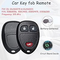 Vista 4 de Llavero de entrada sin llave con llaves de encendido Compatible con Chevy Silverado Avalanche Tahoe Traverse Equinox Express/GMC Sierra Acadia 2007