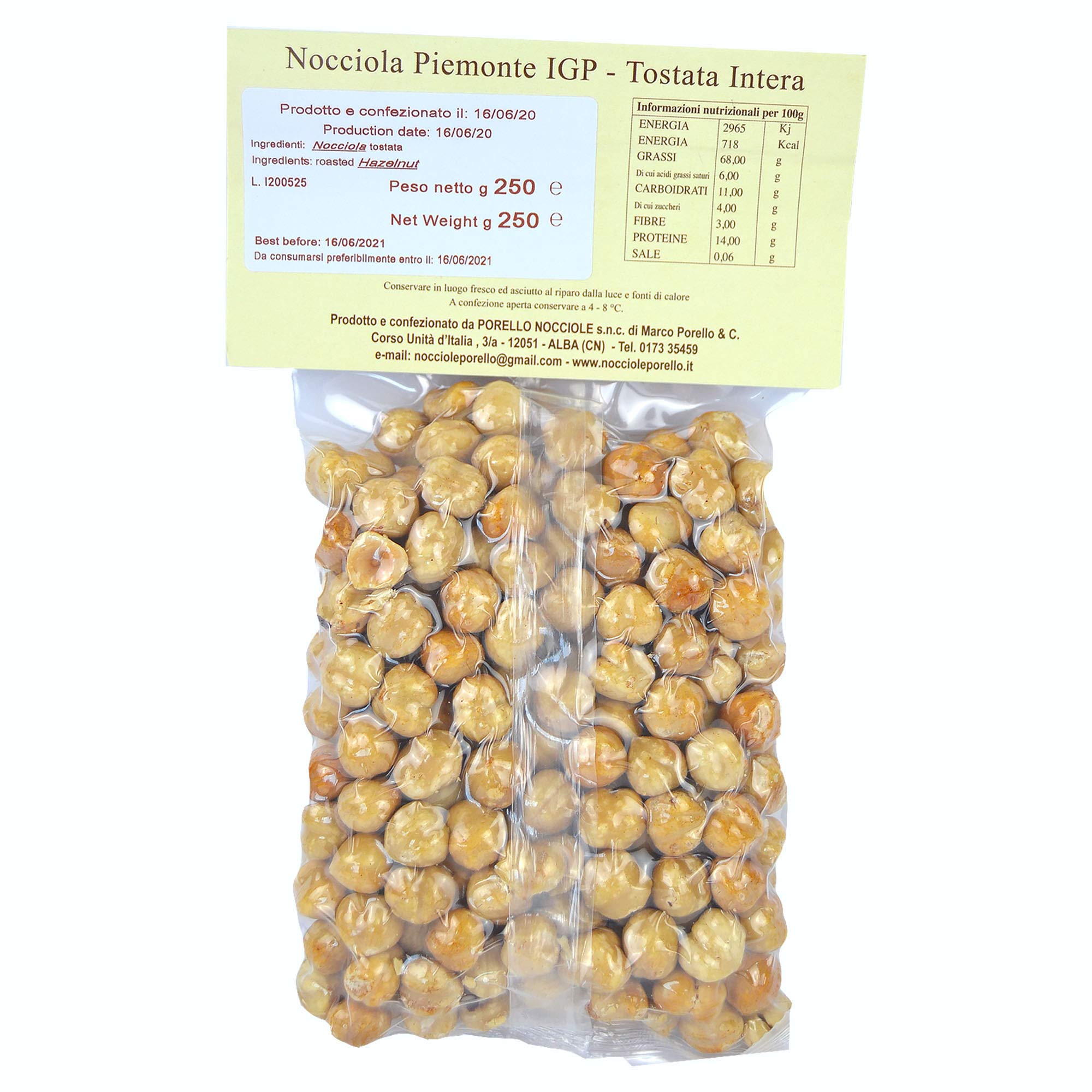 KG 1 NOCCIOLA PIEMONTE I.G.P. TOSTATA INTERA PER GELATERIA E PASTICCERIA IDEALE PER DECORARE