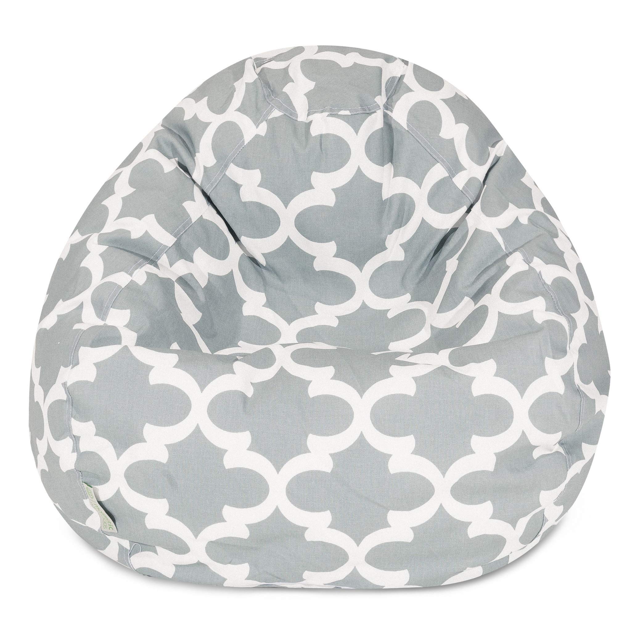 Majestic Home Goods Trellis Classic Bean Bag, Small, Gray