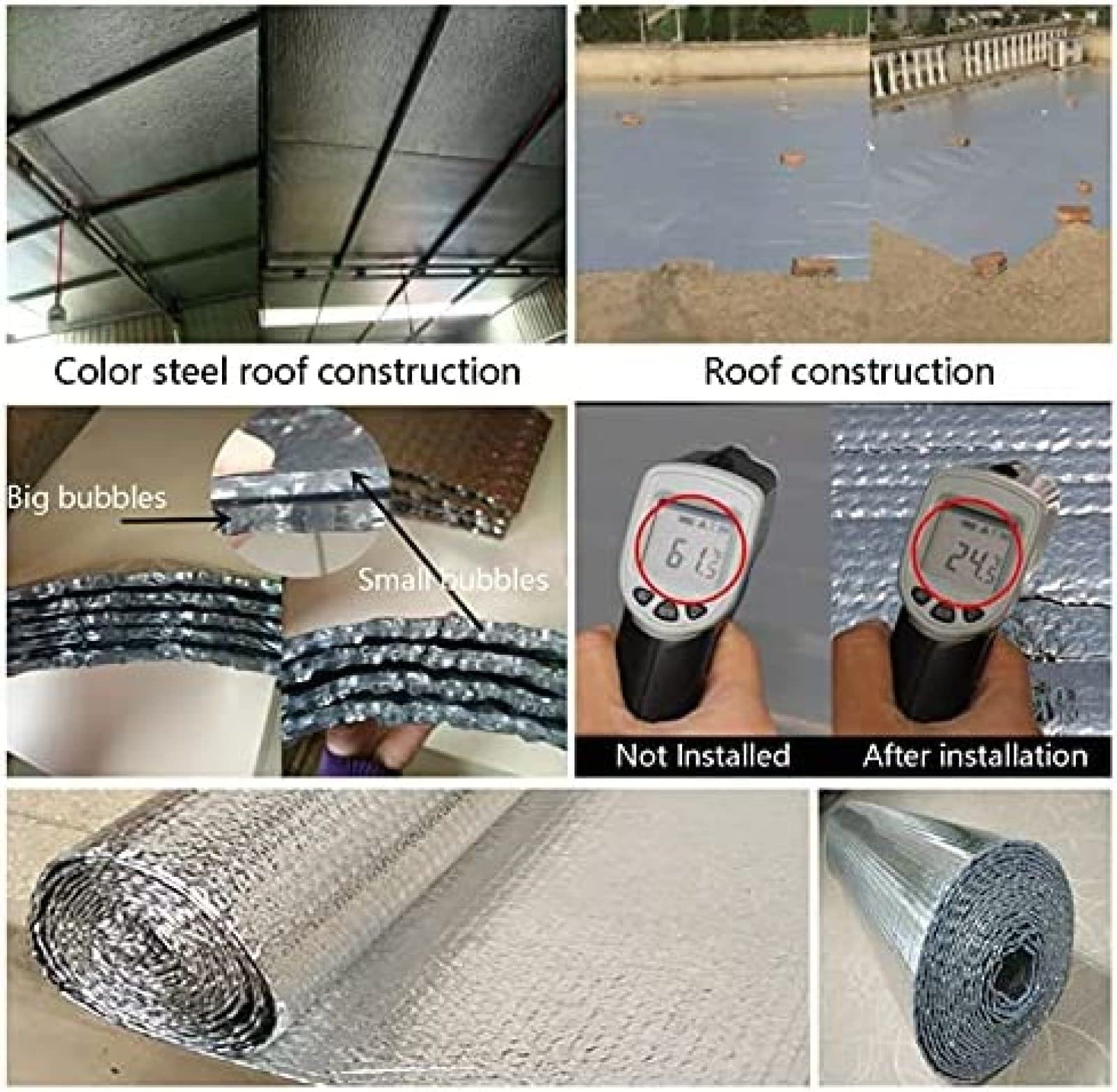 Izolacja Foliowa, Osłona Termoizolacyjna, Odblaskowa Izolacja Foliowa Grzejnika, Do Drzwi Garażowych, Podłóg, Ścian I Projektów Izolacji Domu DIY