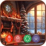 Frosty Fireside - Tranquil Winter Ambience with Snowfall and Relaxing Melodies - Premium Experience for Tablets & Fire TV