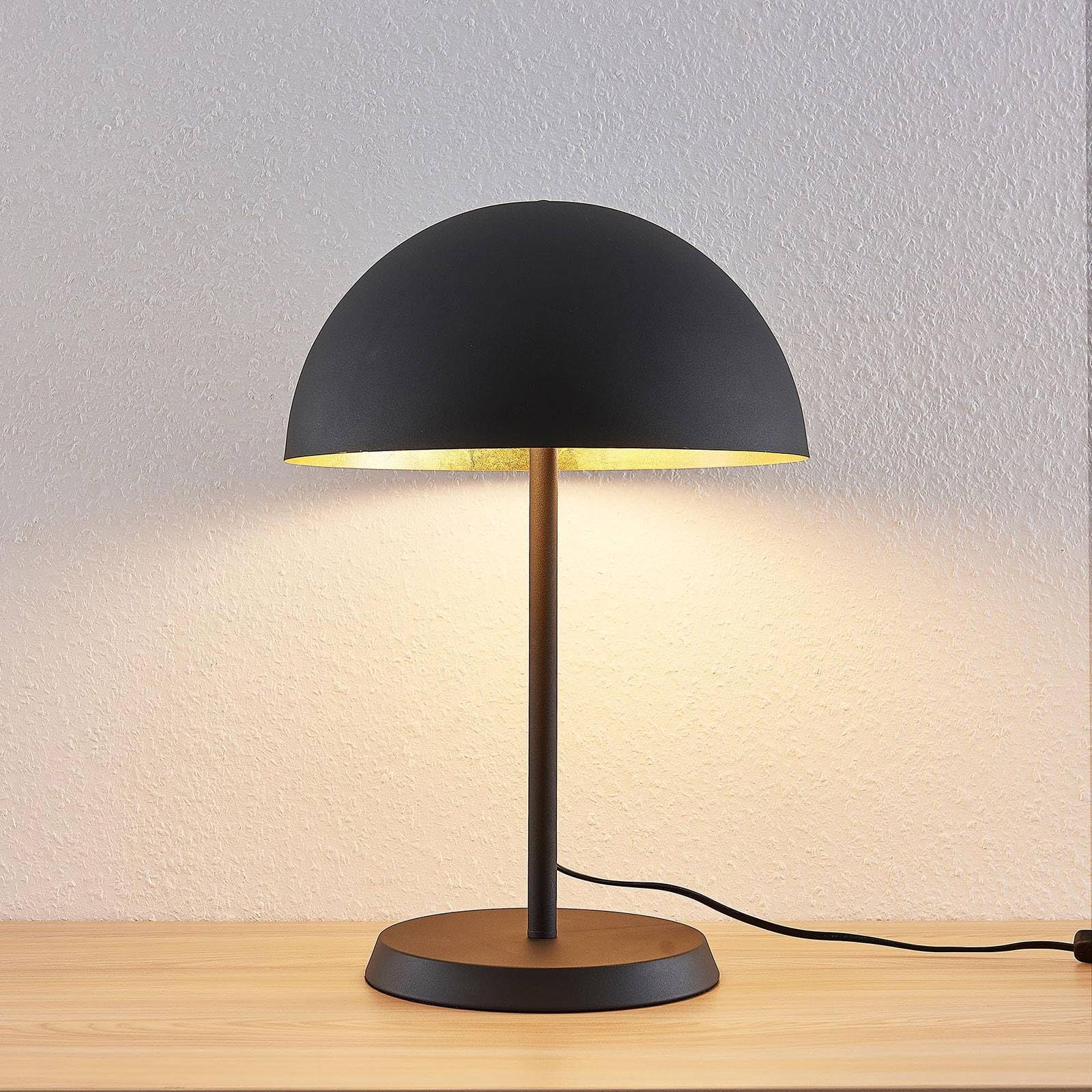 Lindby Tischlampe Idalene (Modern) in Schwarz aus Metall (2 flammig, E27) - Tischleuchte Schreibtischlampe Nachttischlampe Wohnzimmerleuchte