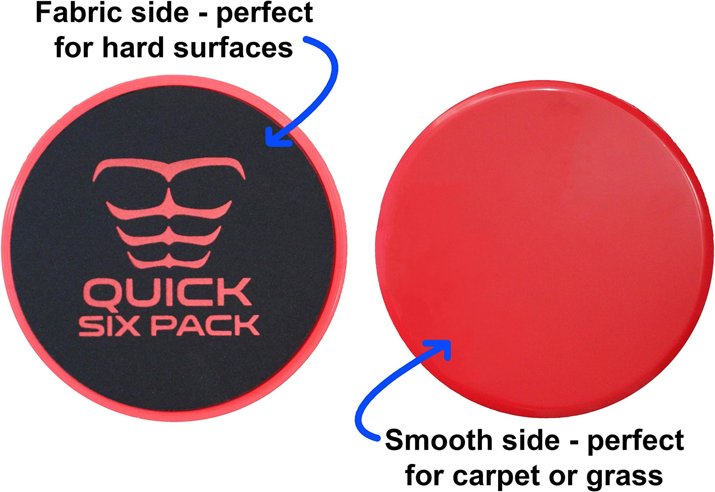 Double Sided Exercise Sliders For Full Core Workout And Ab Training | Glide On Any Surface | Portable And Compact For Travel Or Home Workouts