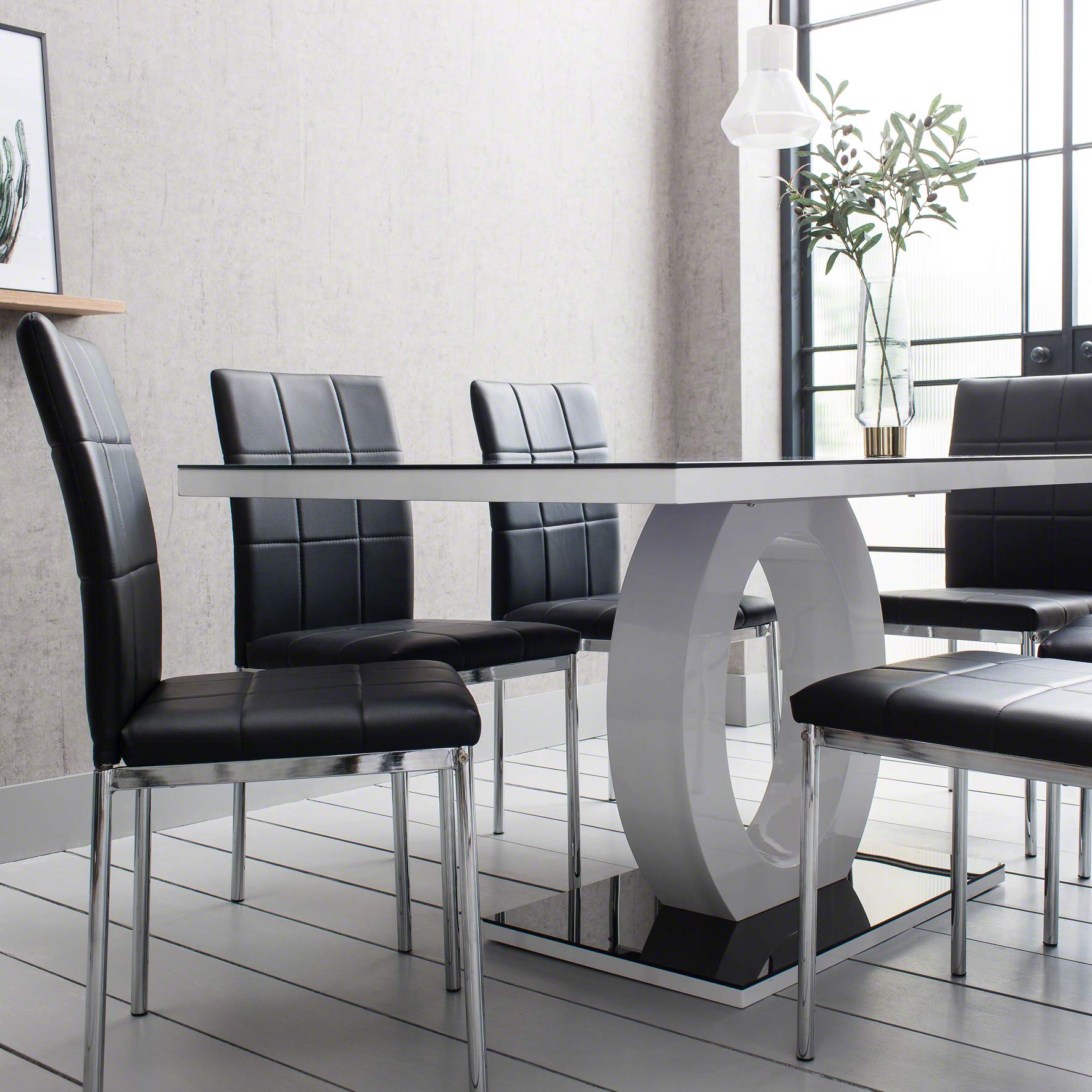 Laura James Glass Table And Chairs Set Chairs For A Glass Dining