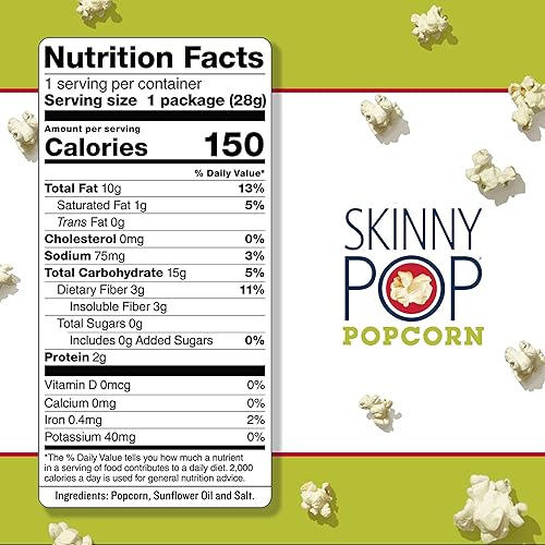 Miniatura 3 de Palomitas de maíz SkinnyPop sin gluten sin OMG aperitivo saludable