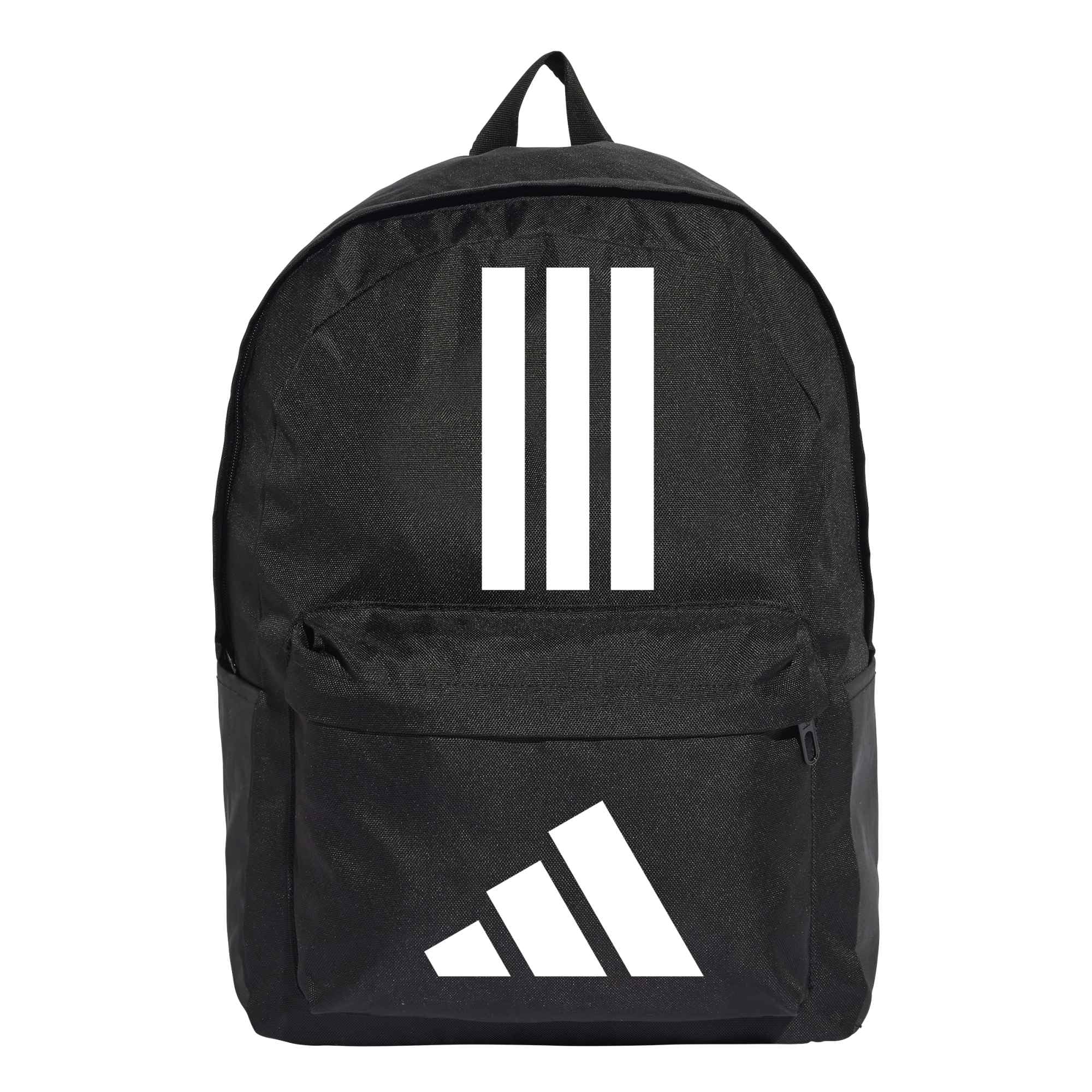 Unisex CLASSIC THREE STRIPES BACKPACK BACK TO SCHOOL, Black/White, One Size