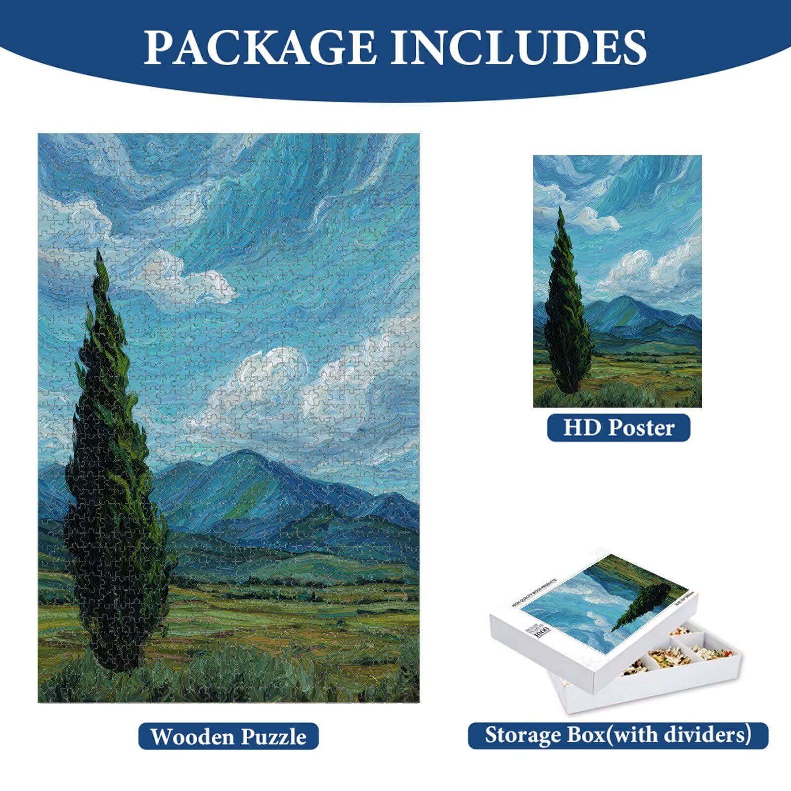 1000 Pezzi Puzzle Adulti - Astratto & Albero - Decorazione Murale 1T#2010