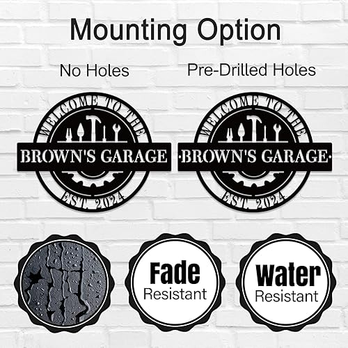 Miniatura 6 de Letreros de garaje personalizados, letrero de garaje personalizado, letreros de garaje para hombres, decoración de garaje, arte de pared de garaje