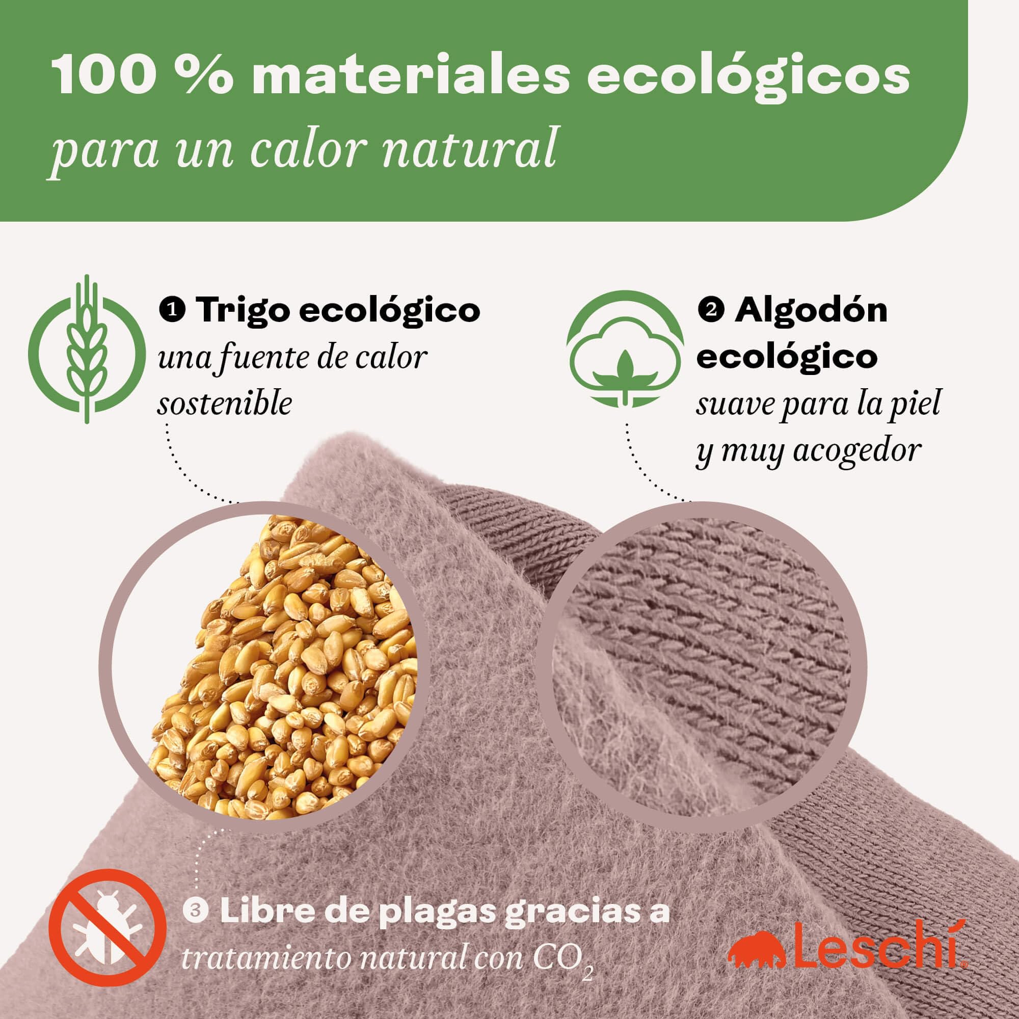 LESCHI Saco Térmico de Semillas para Microondas, Saco de Semillas de 100% Algodón y Trigo Orgánicos, Bolsa Semillas Microondas ideal para Cuello, Cervical y Espalda, 47x23 cm, Gata Minina rosa