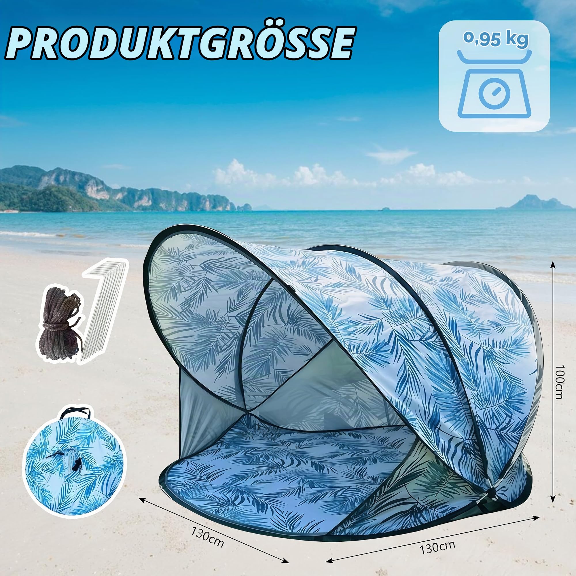 Strandmuschel Pop Up Strandzelt Automatisches Tragbarer Wurfzelt