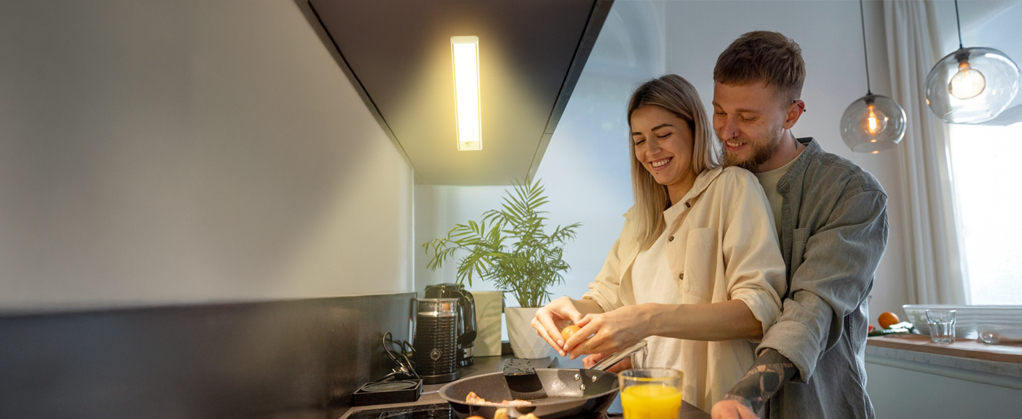 Image of Under Cabinet Lighting, 108LED Rechargeable Motion Sensor Cabinet Light 11.8Inch, 3 Color Temps Dimmable Magnetic Closet Lights, Wireless Under Cabinet Lights for Kitchen, Hallway - 2Pack