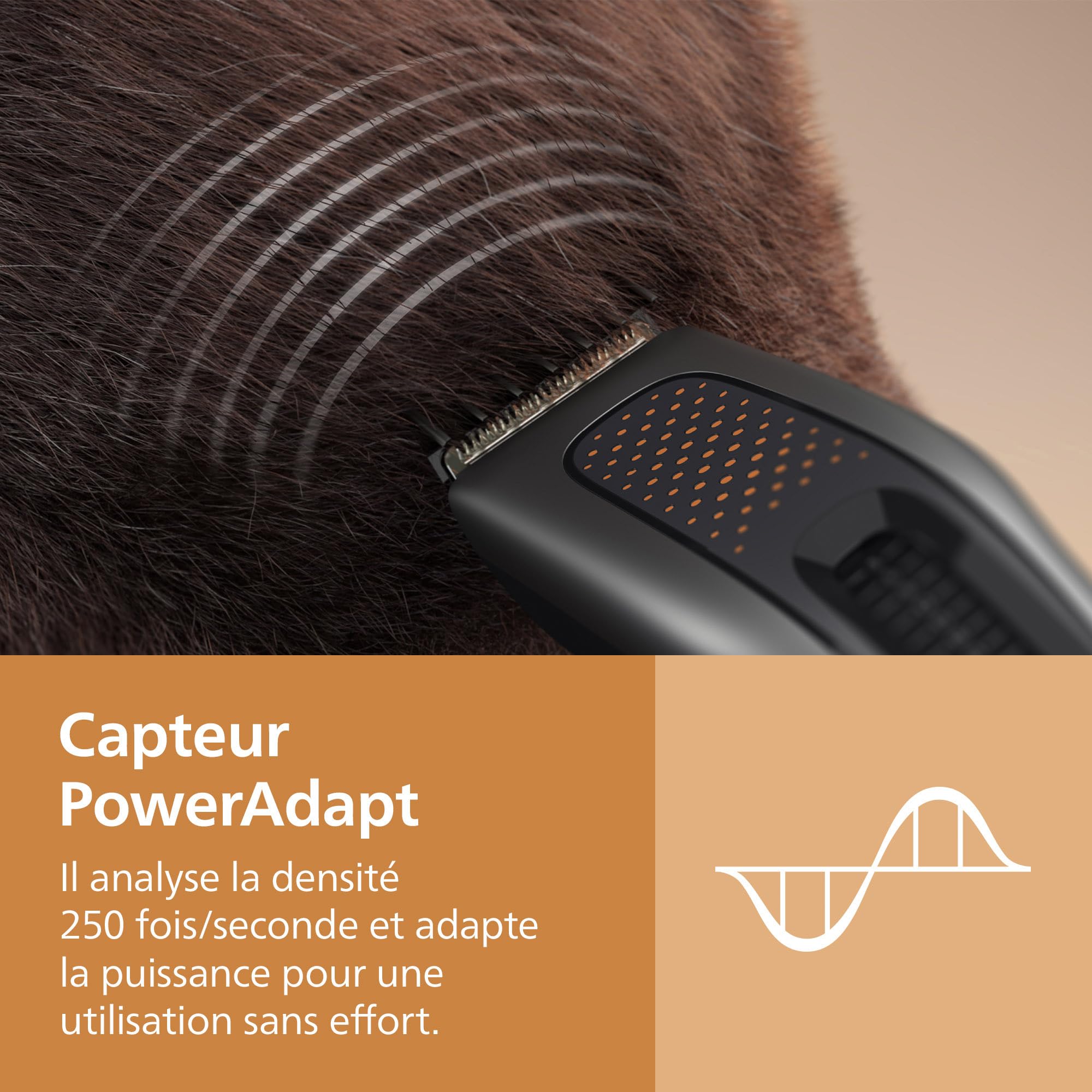 Philips série 7000 – tondeuse cheveux pour hommes et femmes, lames auto-affûtées en acier, 28 hauteurs de coupe par paliers de 1 mm, sabot Trim-and-Flow, autonomie jusqu’à 120 min, modèle HC7721/15